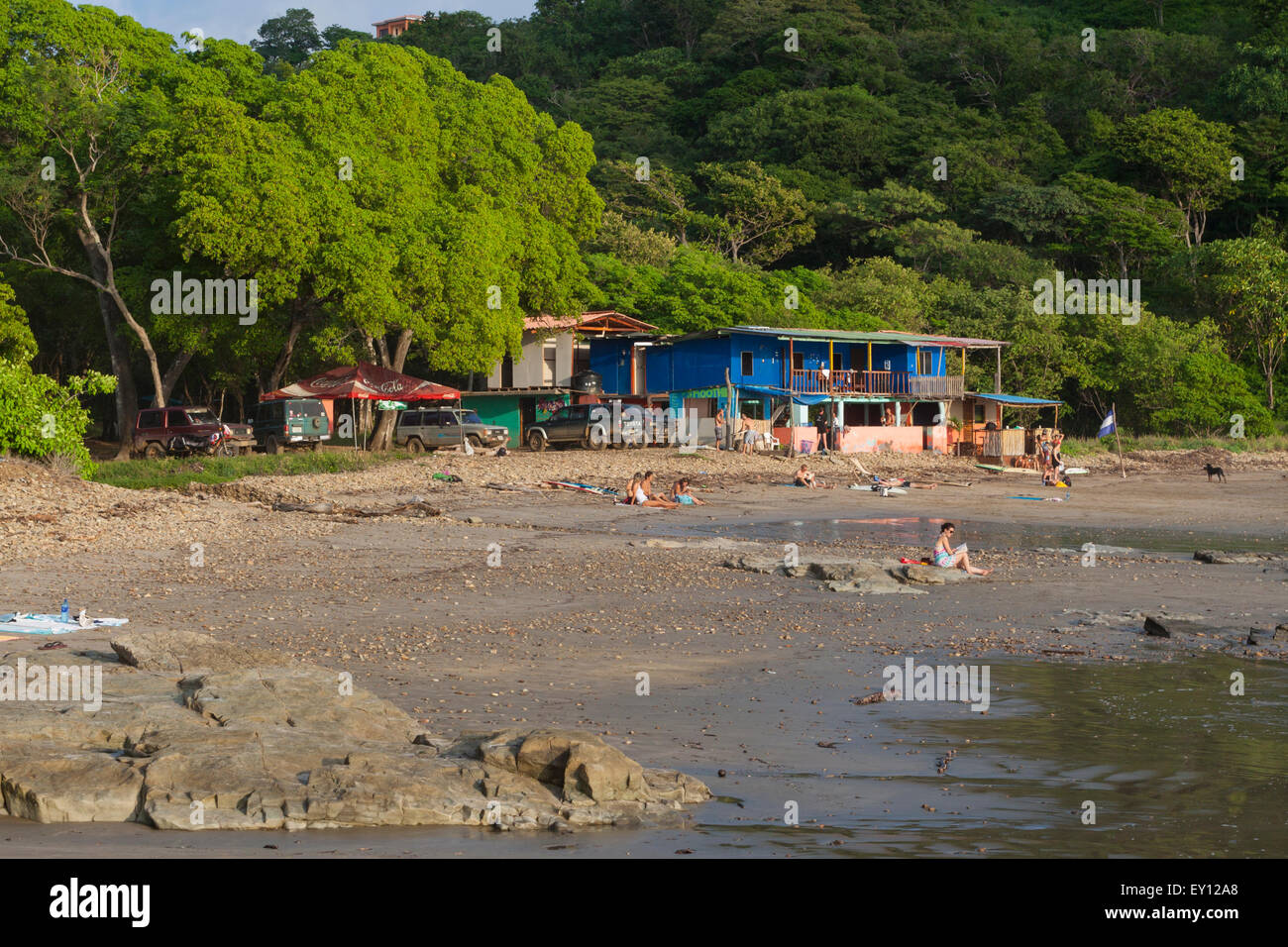 Buena Vista Surf Club à Playa Maderas, Nicaragua Banque D'Images