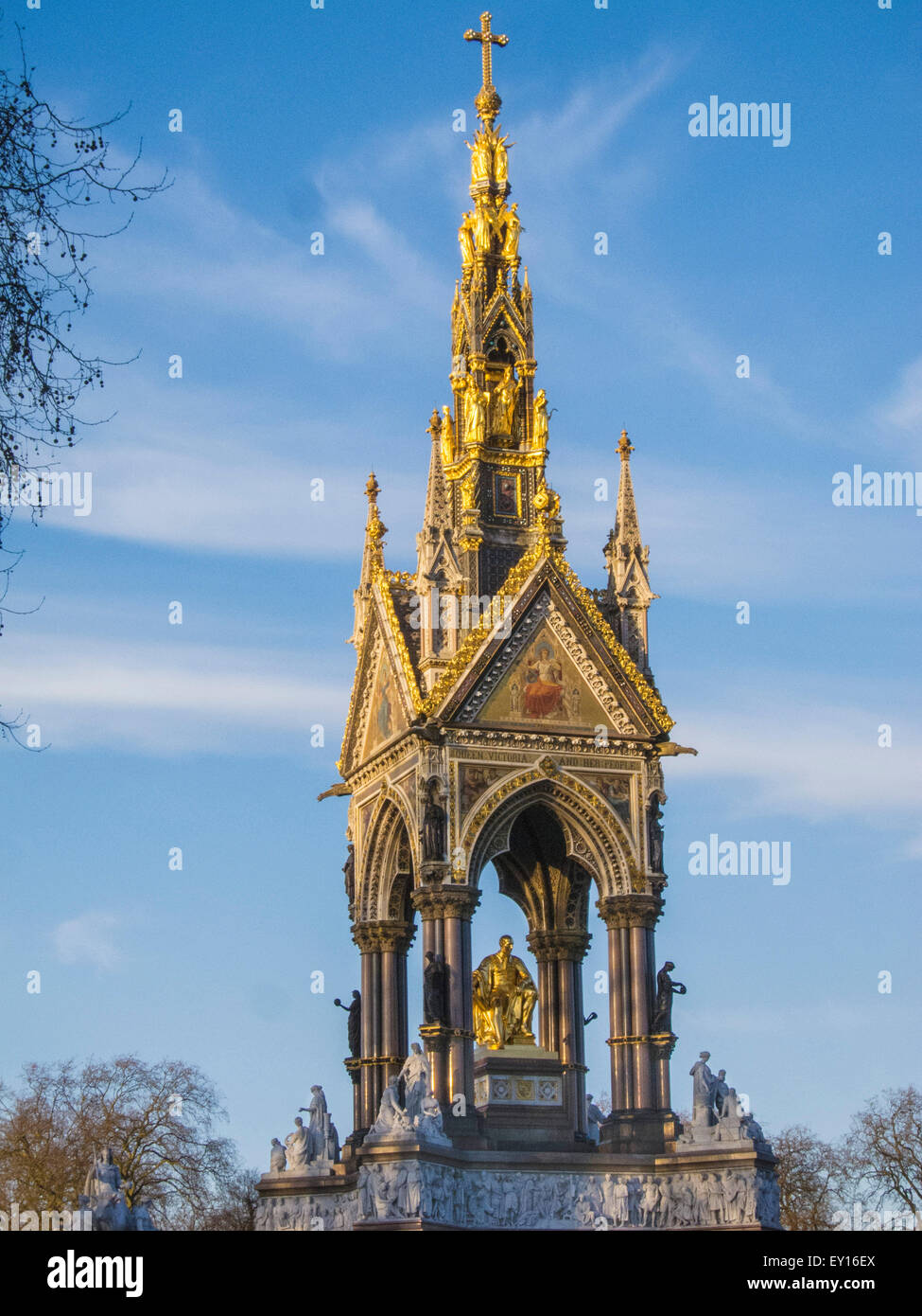 Albert Memorial, Londres. Commandé par la reine Victoria en mémoire de son mari bien-aimé. Banque D'Images