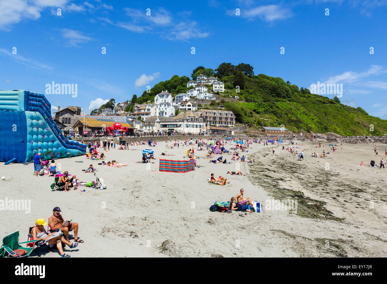 La plage de Looe, Cornwall, l'Angleterre, Royaume-Uni Banque D'Images