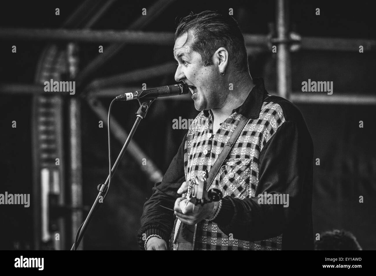 Gateshead, Royaume-Uni - 18 juillet 2015 - Le vrai John Lewis joue sur la scène extérieure Sage à Summertyne Festival Americana Banque D'Images
