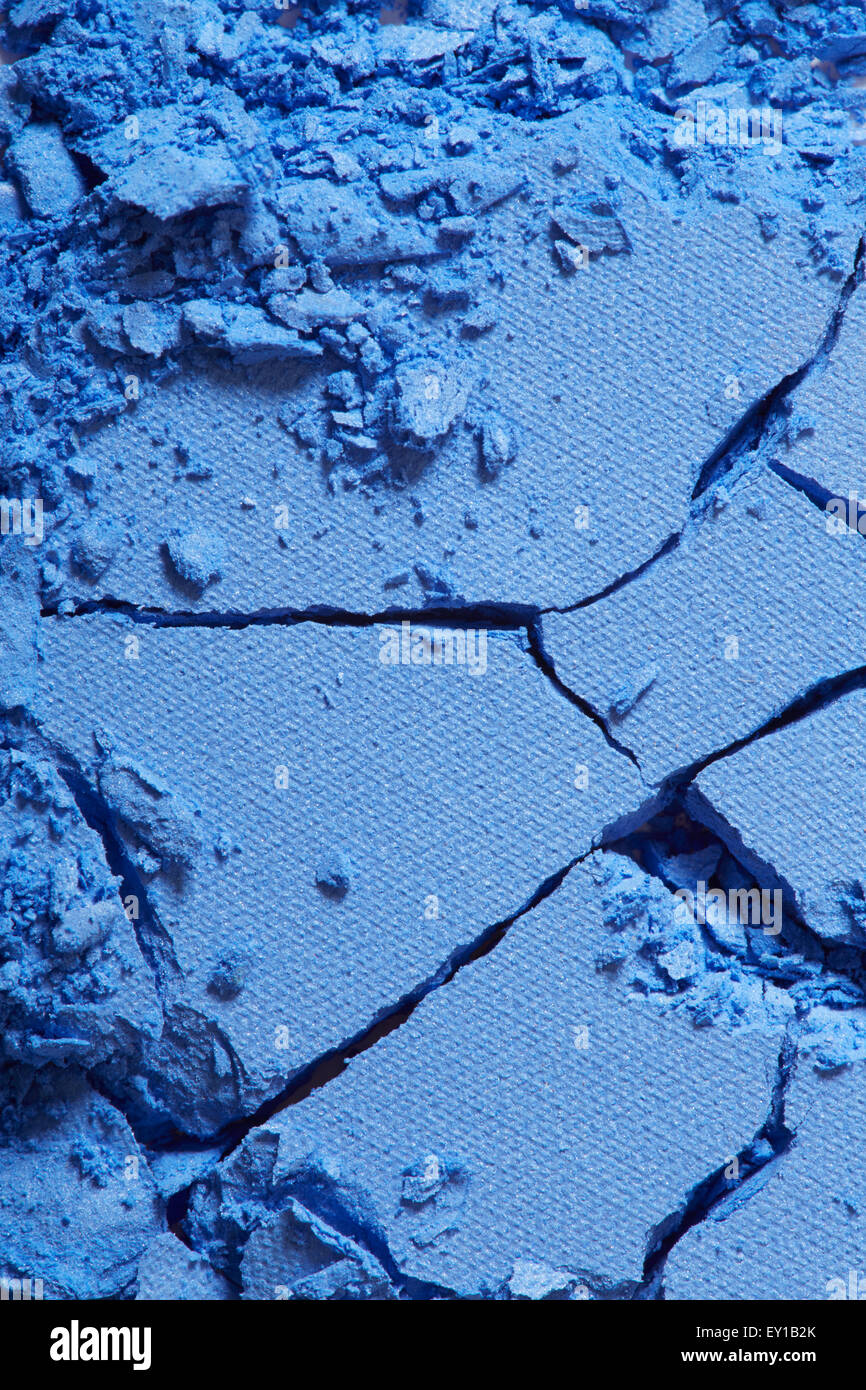 Ombre à paupières bleu écrasé texture background Banque D'Images
