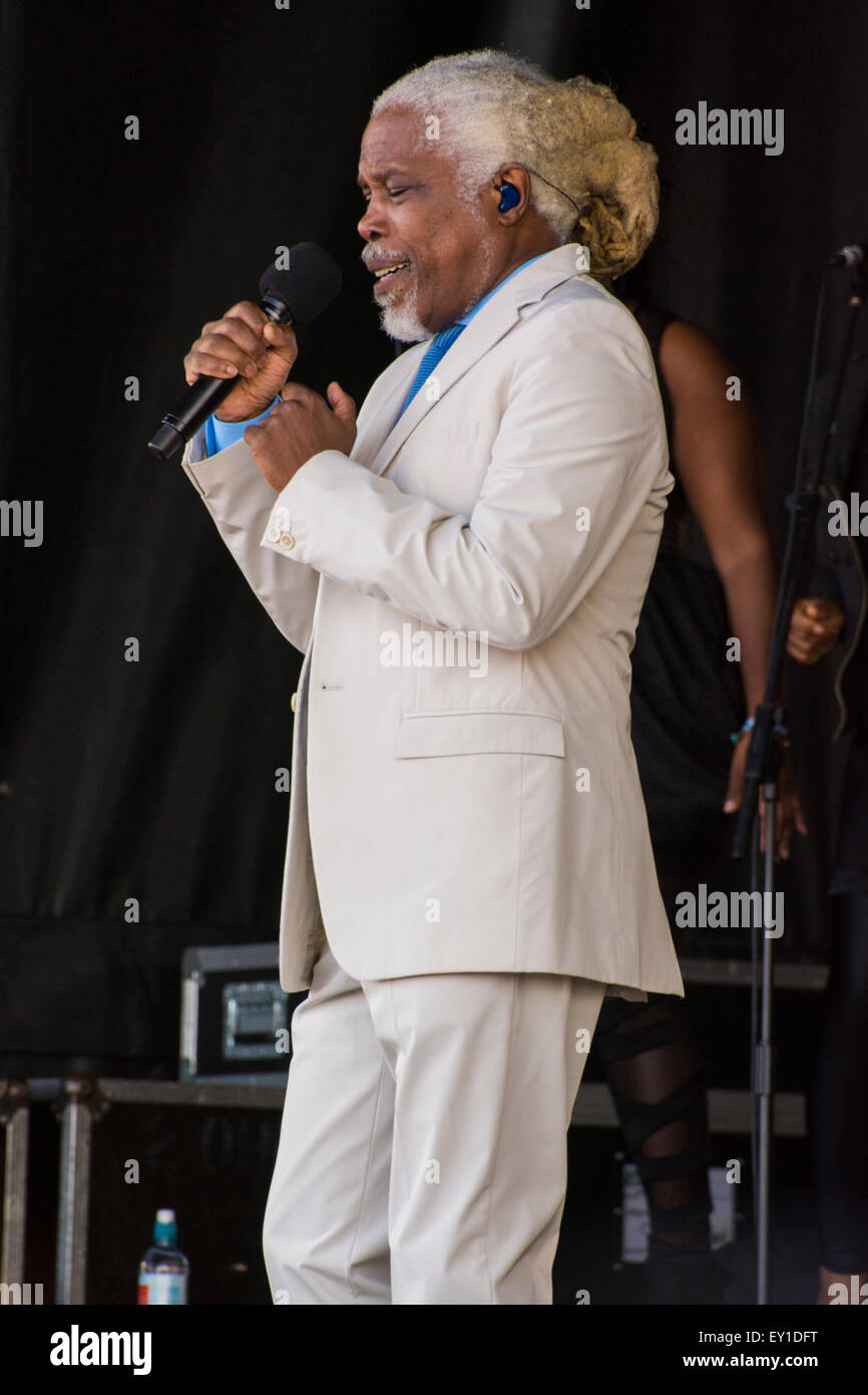 South Shields, UK. 19 juillet, 2015. Billy Ocean à South Tyneside Concert gratuit à portiques Park South Shields UK, dimanche 19 juillet 2015. Crédit : Peter Reed / Alamy Live News Banque D'Images