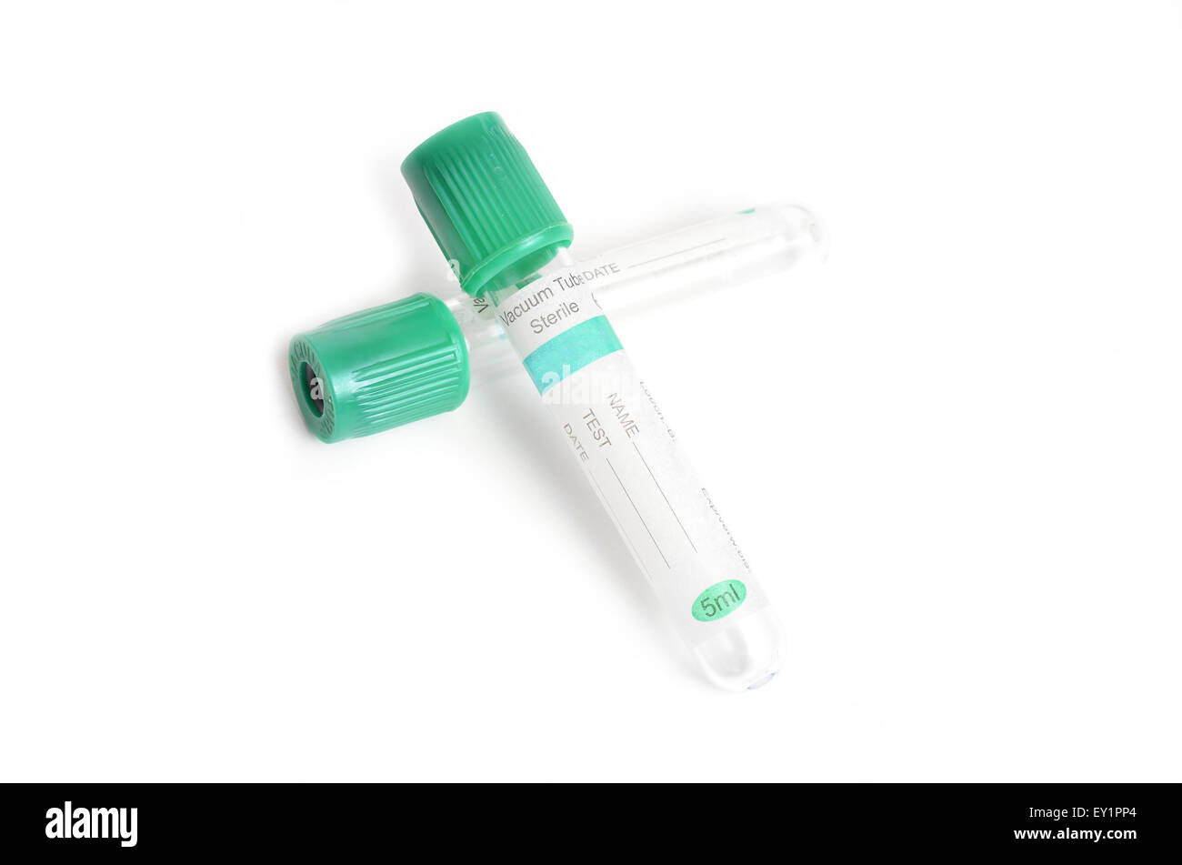 Nouveau tube à vide isolé sur fond blanc Banque D'Images