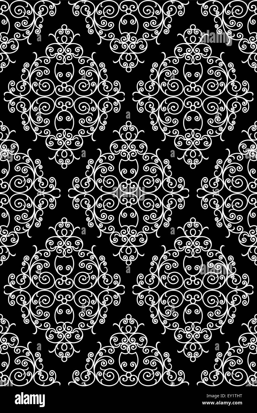 Motif en fer forgé - répétition de gauche à droite et de haut en bas (vecteur) Illustration de Vecteur