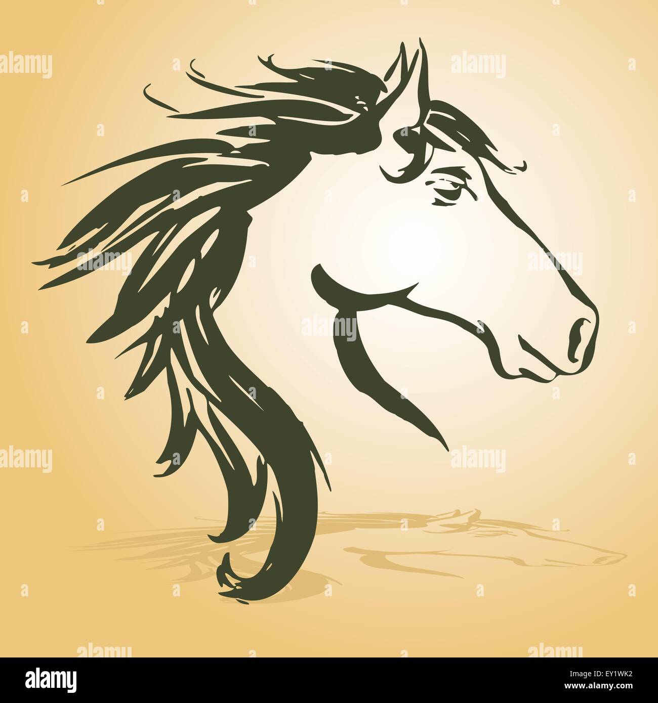 Tête de cheval - vector illustration Illustration de Vecteur