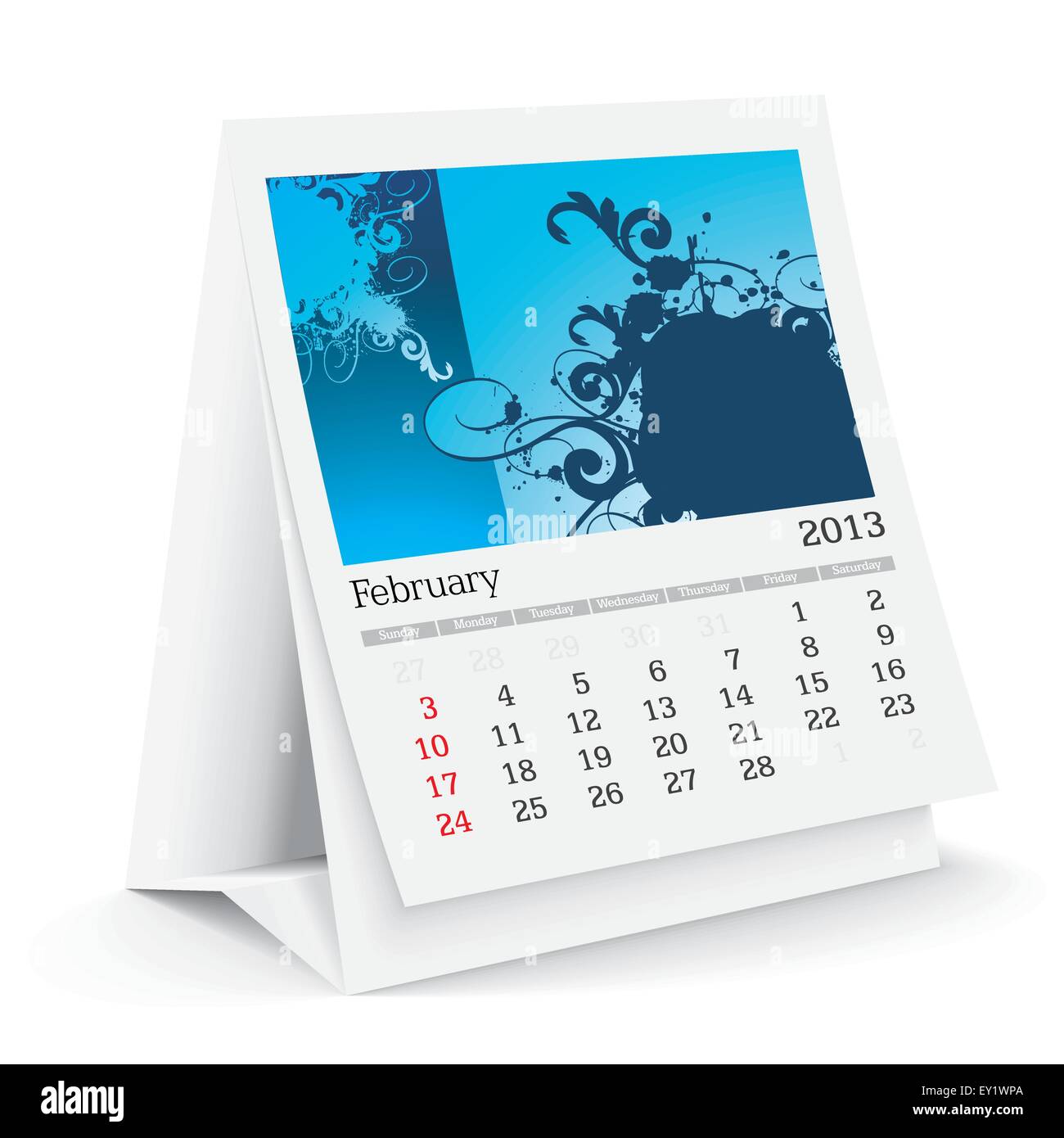 Calendrier de Bureau 2013 - vector illustration Illustration de Vecteur