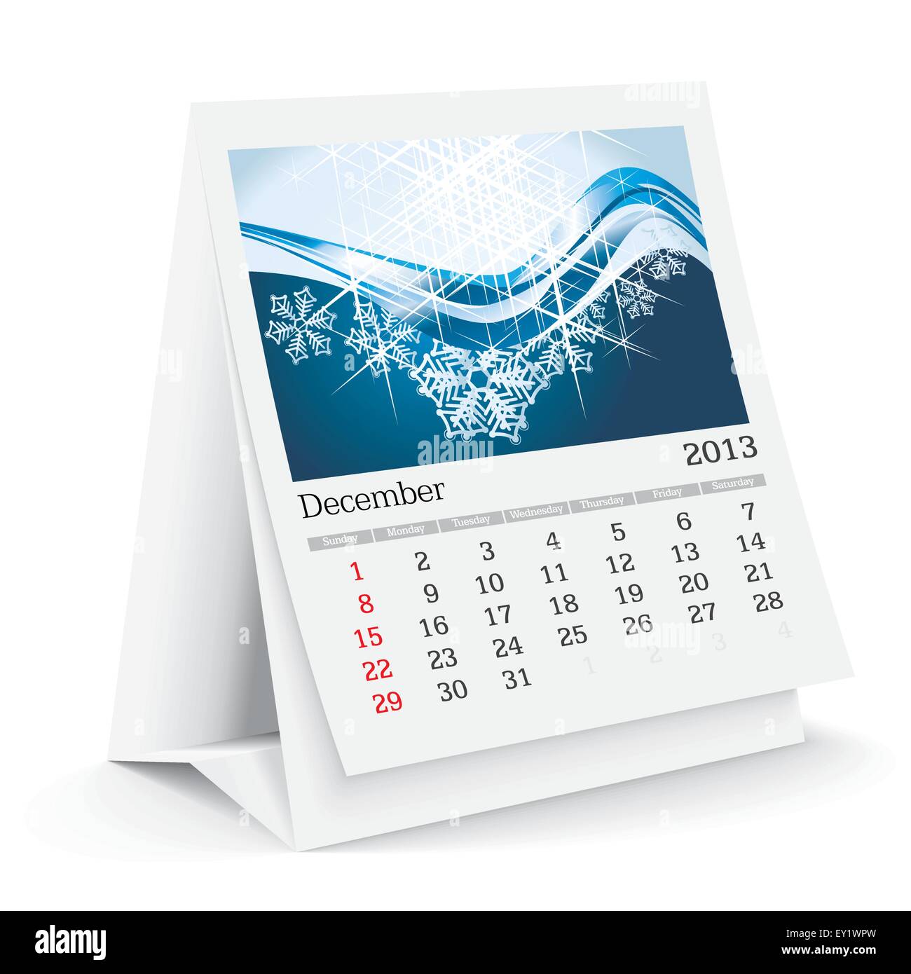 Calendrier de Bureau 2013 - vector illustration Illustration de Vecteur