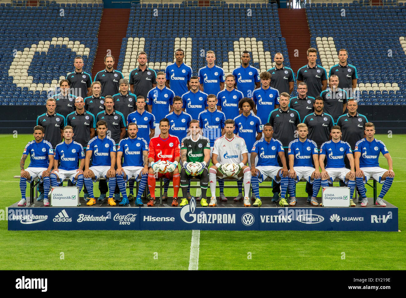 Photo de l'équipe allemande de football club de Bundesliga Schalke 04 Saison 2015 / 2016, Banque D'Images