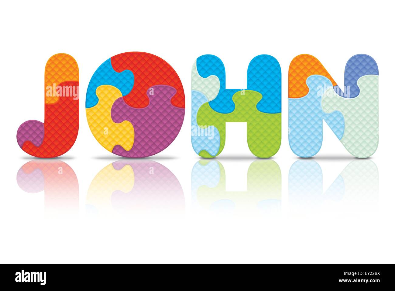 JOHN écrit avec puzzle alphabet - vector illustration Illustration de Vecteur JOHN écrit avec puzzle alphabet - vector illustration Illustration de Vecteur