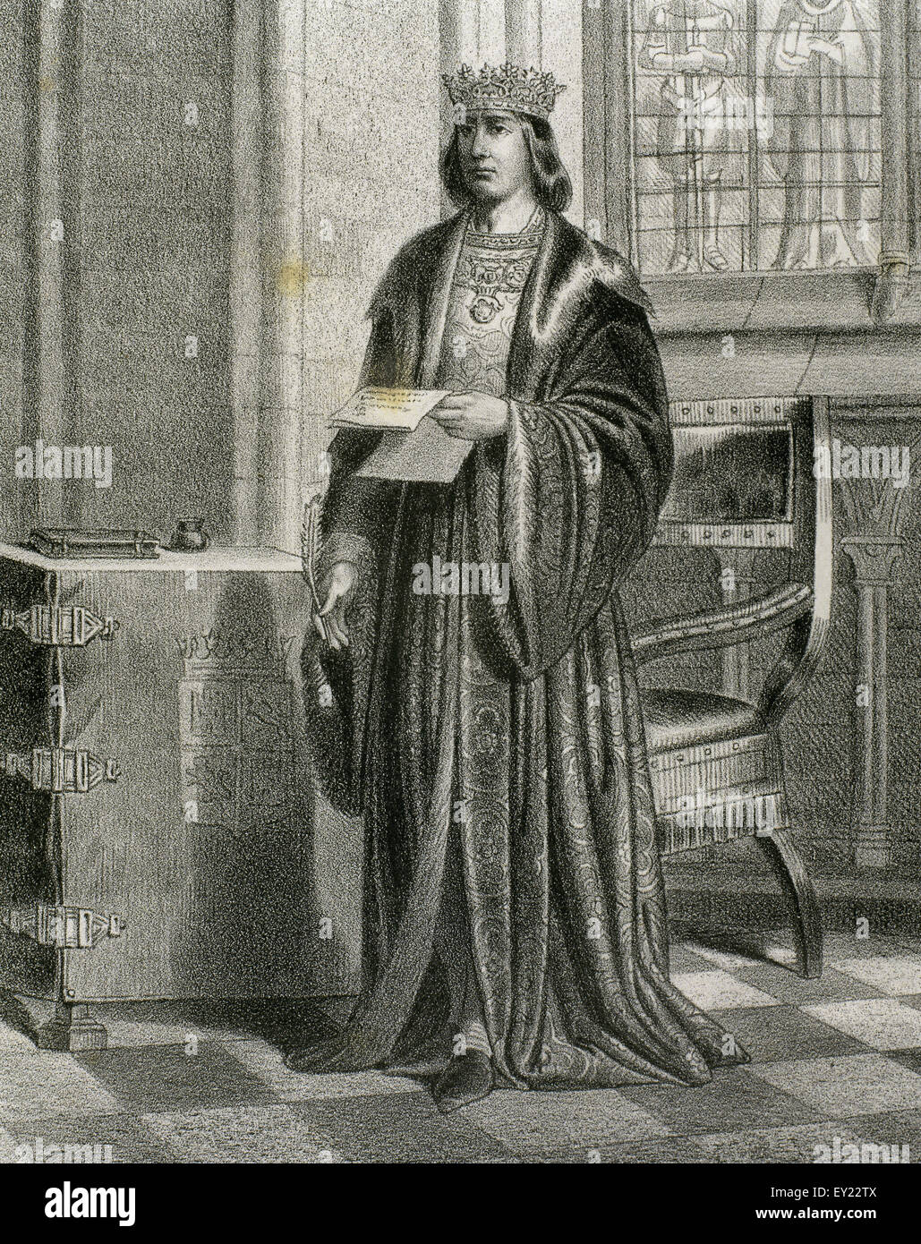 Jean II de Castille (1405-1454). Roi de Castille et Leon. Histoire  illustrée de la gravure en Espagne, 19e siècle Photo Stock - Alamy