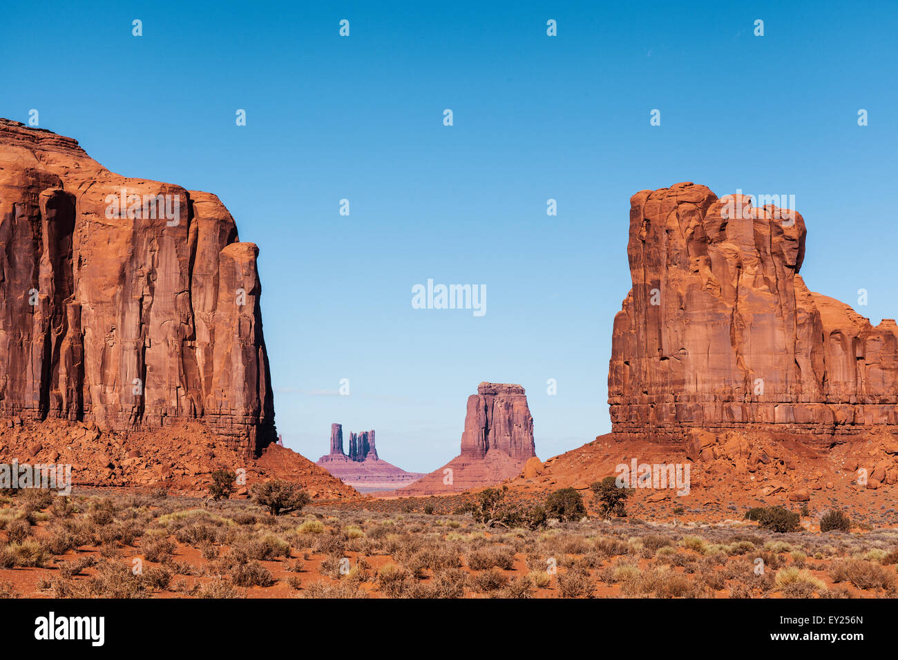 Vue sur Monument Valley, Utah, USA Banque D'Images