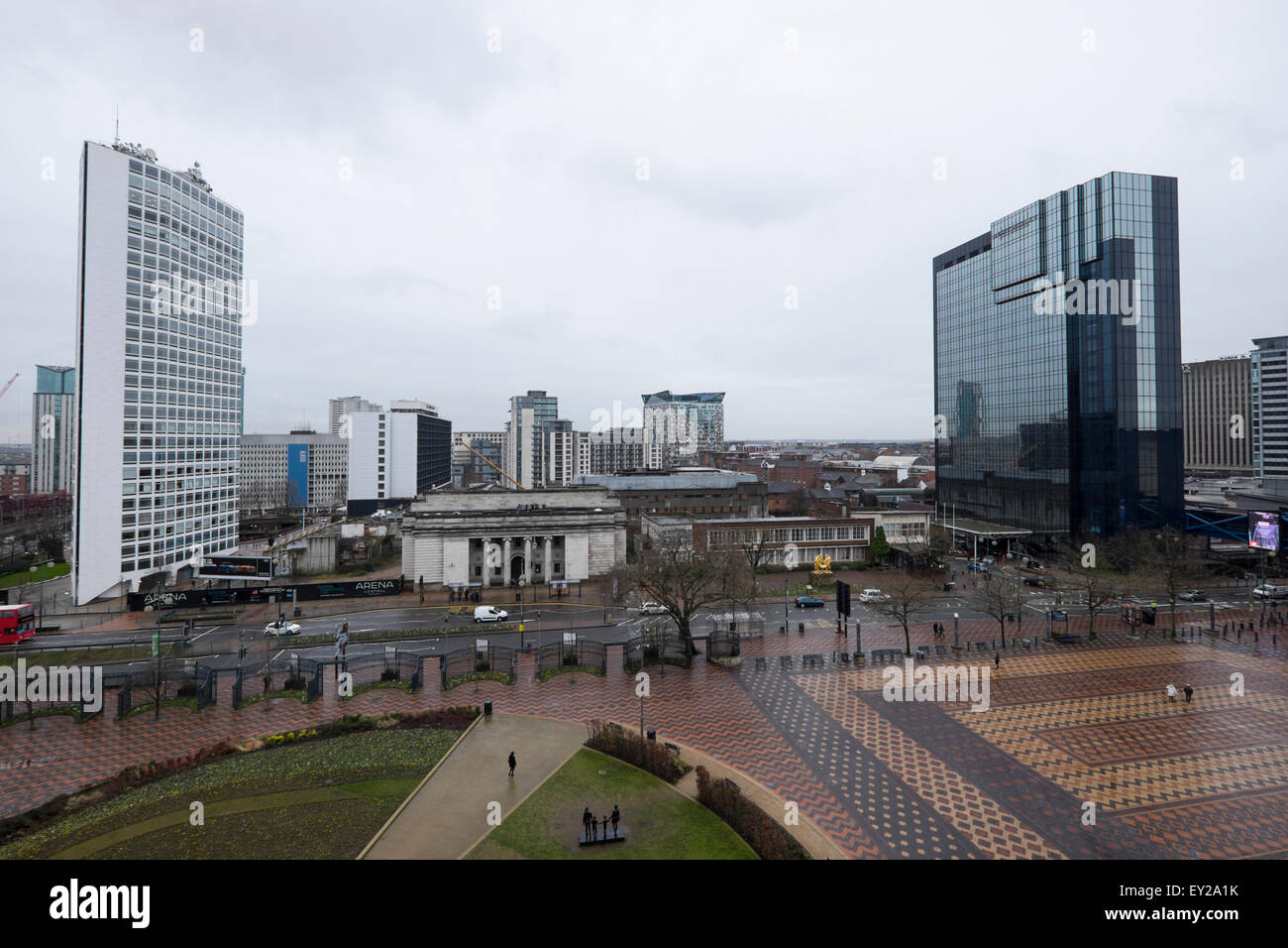 Vue panoramique du centre-ville de Birmingham Banque D'Images