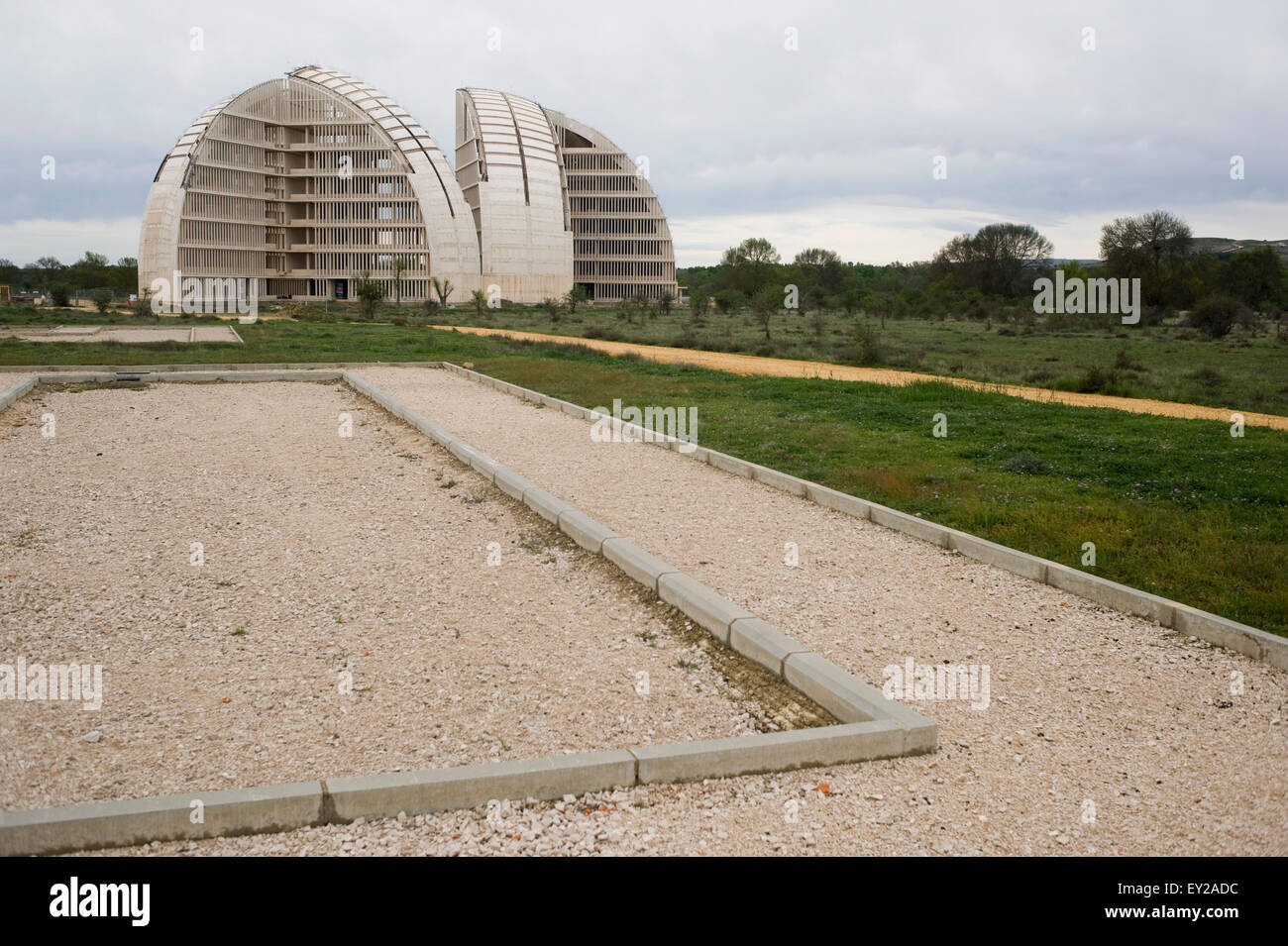 Ciudad del Medio Ambiente, Soto de Garray, Soria, Espagne. Ville d'environnement. Banque D'Images