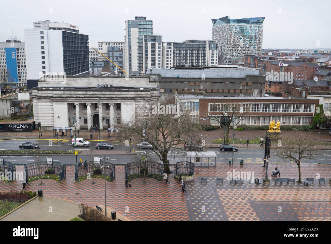 Vue panoramique du centre-ville de Birmingham Banque D'Images