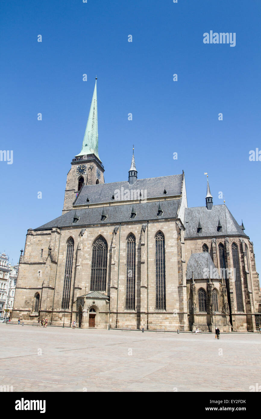 Cathédrale St Bartholomew, Pilsen, République Tchèque Banque D'Images