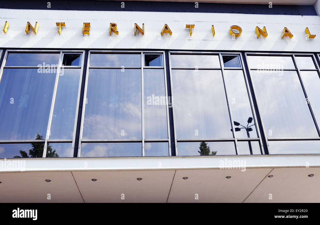 Kino cinéma international dans l'Est de Berlin, Allemagne Banque D'Images