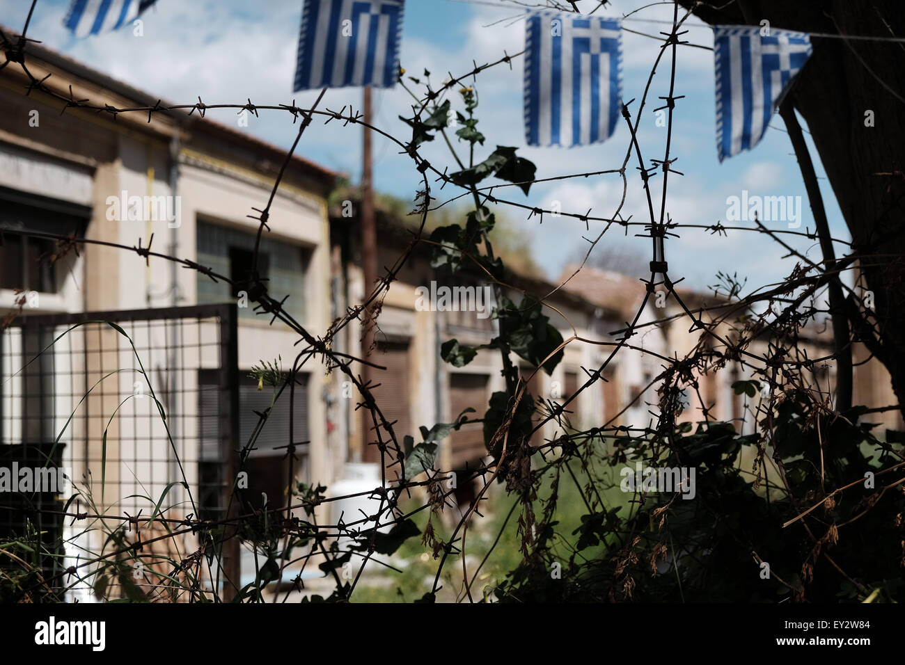 Plus de barbelés le no man's land séparant les parties grecque et turque de Nicosie, la capitale de Chypre Banque D'Images