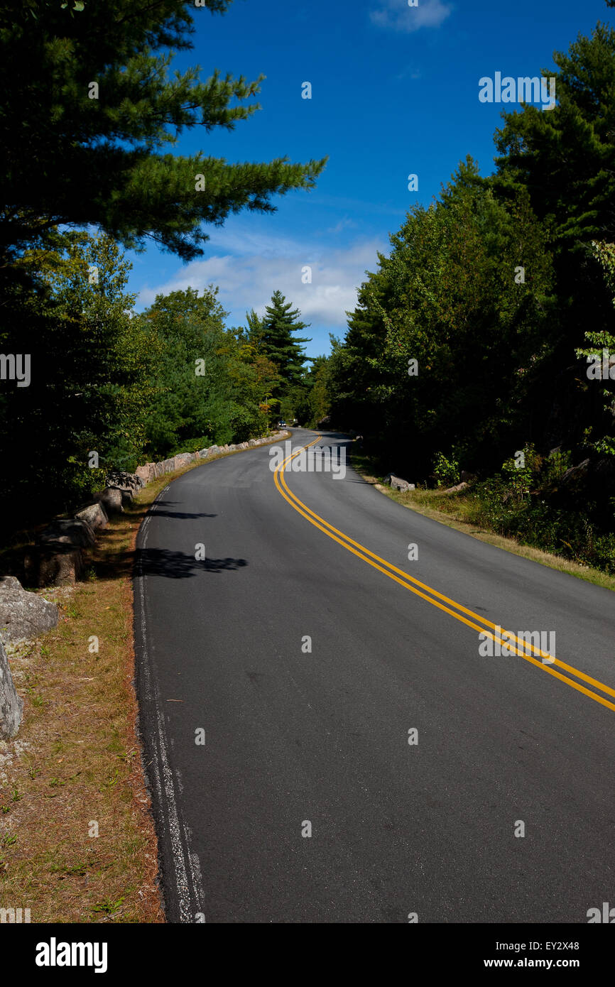 Park Loop Road, l'Acadia National Park, Maine, États-Unis d'Amérique Banque D'Images