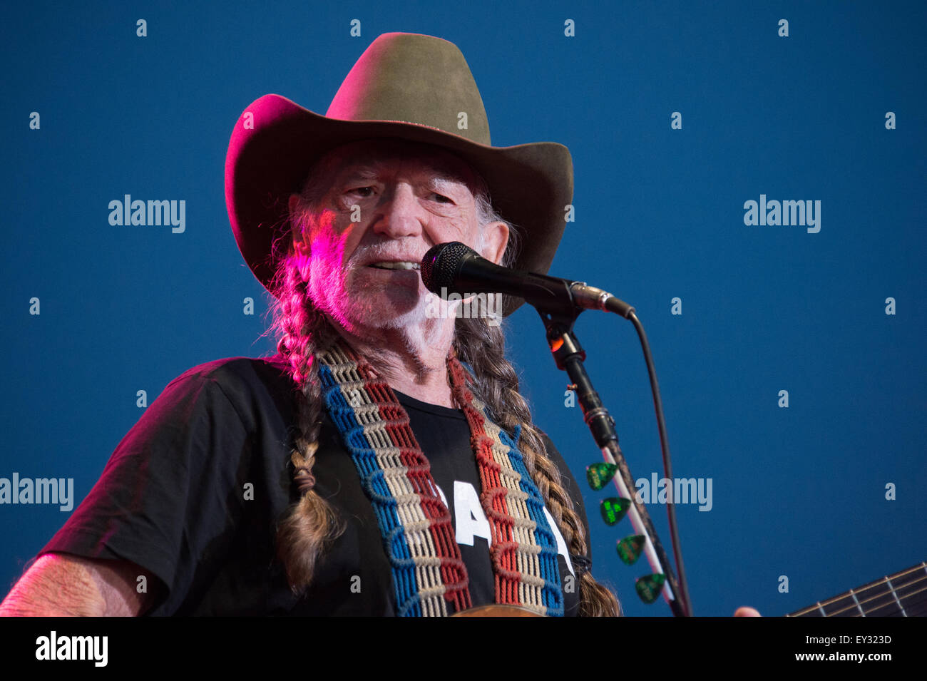 LINCOLN, CA - le 17 juin : Willie Nelson effectue à Thunder Valley Casino Resort dans la région de Lincoln, en Californie le 17 juin 2015 Banque D'Images