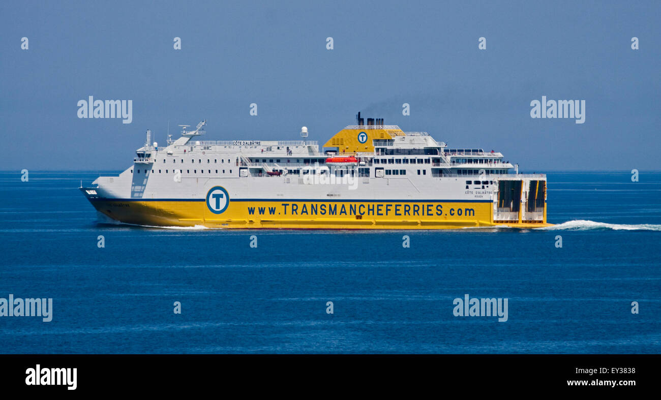 Transmanche Côte d'Albâtre, Car Ferry Dieppe à Newhaven itinéraire, Englaish Channel Banque D'Images