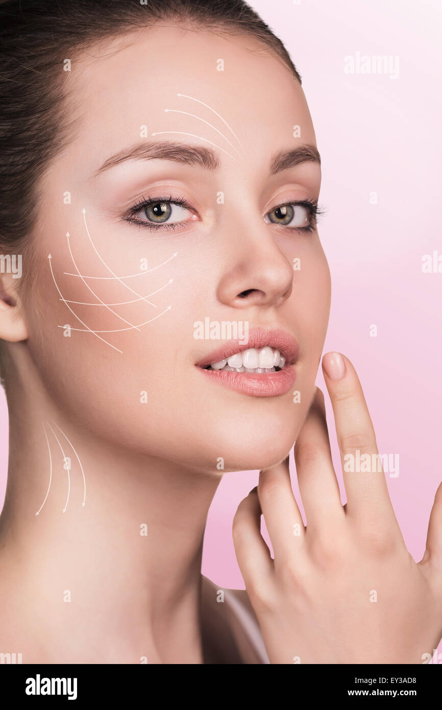 Les jeunes professionnels visage féminin Banque D'Images