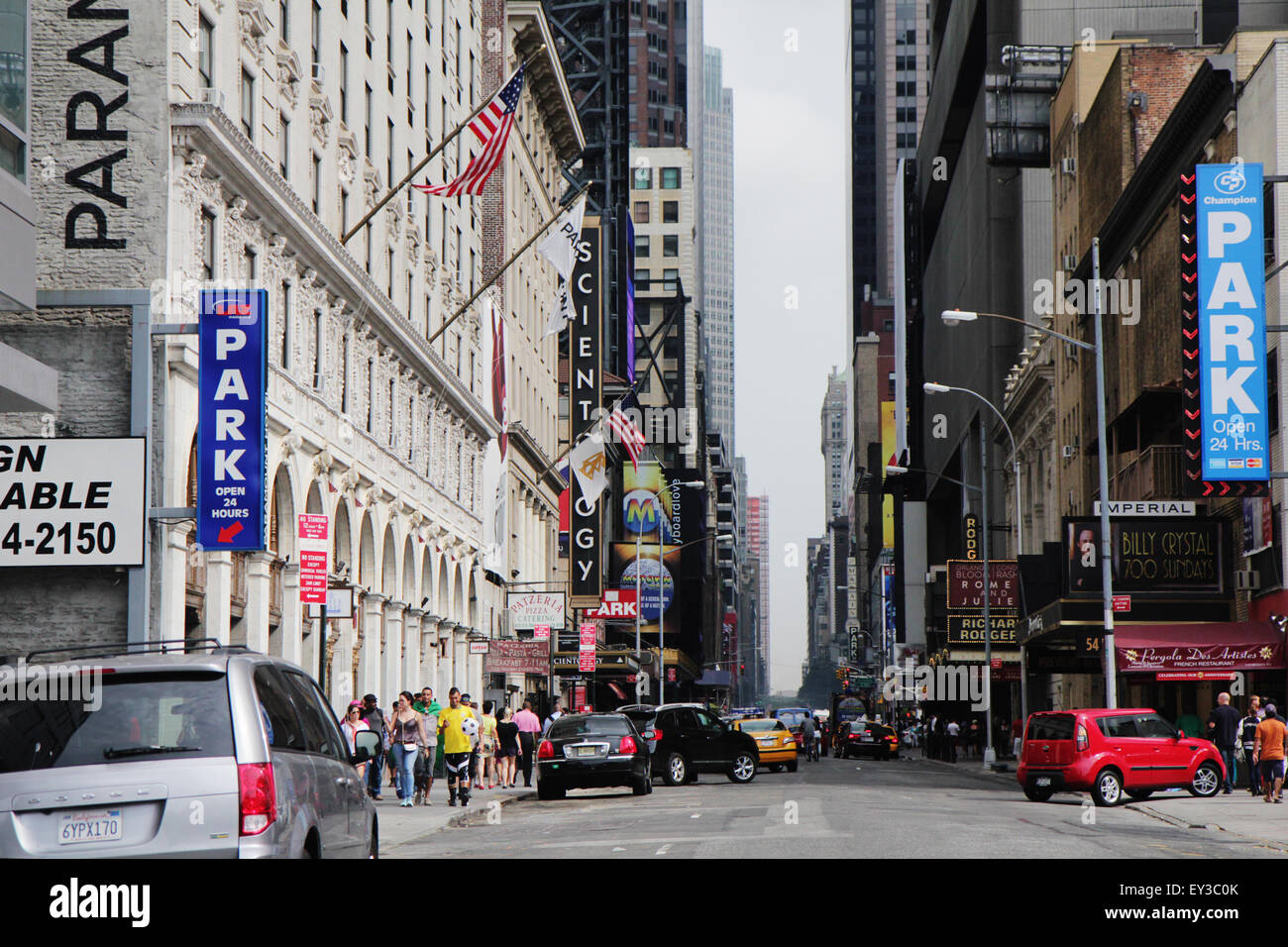 W 46th Street, Manhattan, New York. Banque D'Images