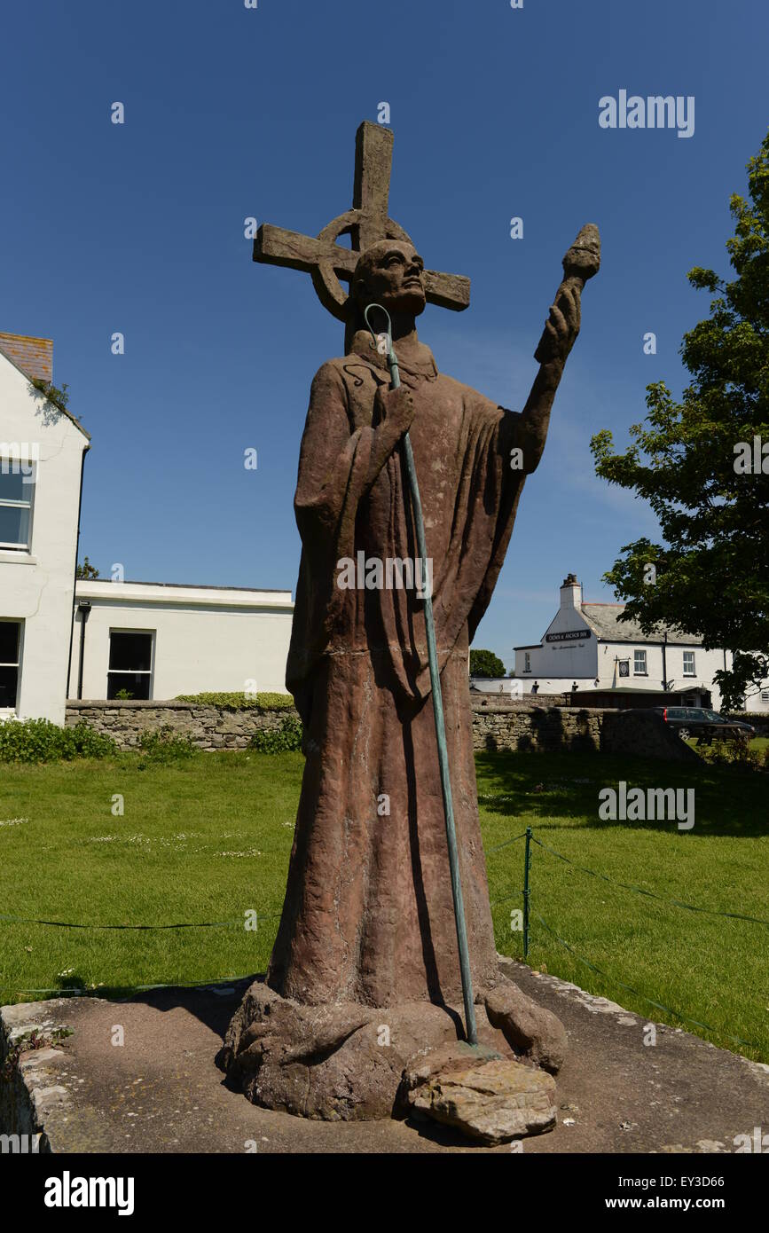 Statue de st aidans Banque D'Images