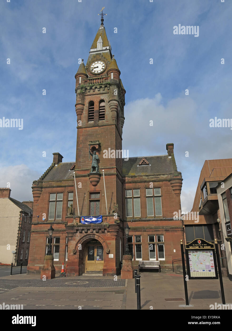 Hôtel de ville Annan, Annan, Dumfries & Galloway - Council Chambers, 16 High St , bâtiments municipaux, Annan, Écosse, Royaume-Uni DG12 6AQ Banque D'Images