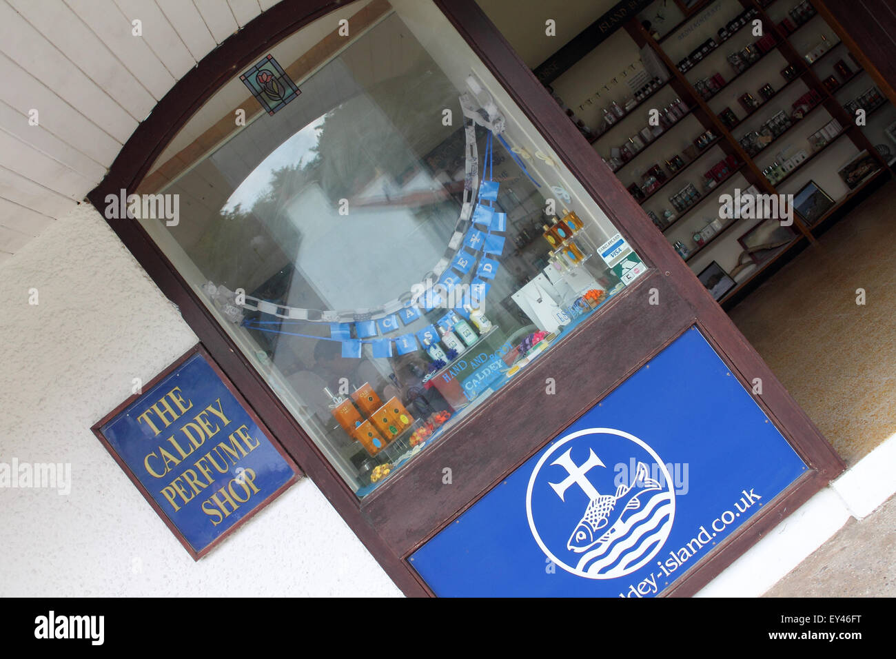 L'île de Caldey perfume shop, près de Tenby, Pembrokeshire, Pays de Galles. UK Banque D'Images
