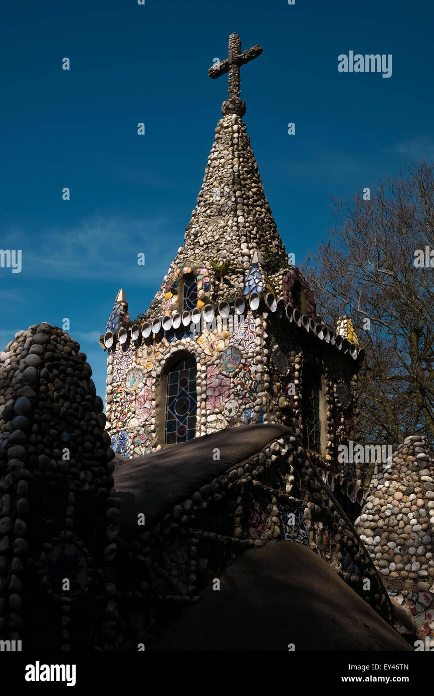 La petite chapelle Guernesey couverts en Chine de pèlerins Banque D'Images