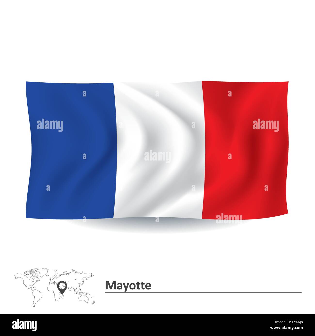 Drapeau de Mayotte - vector illustration Illustration de Vecteur