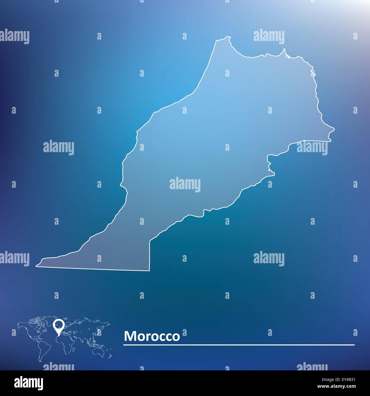 Carte du Maroc - vector illustration Illustration de Vecteur