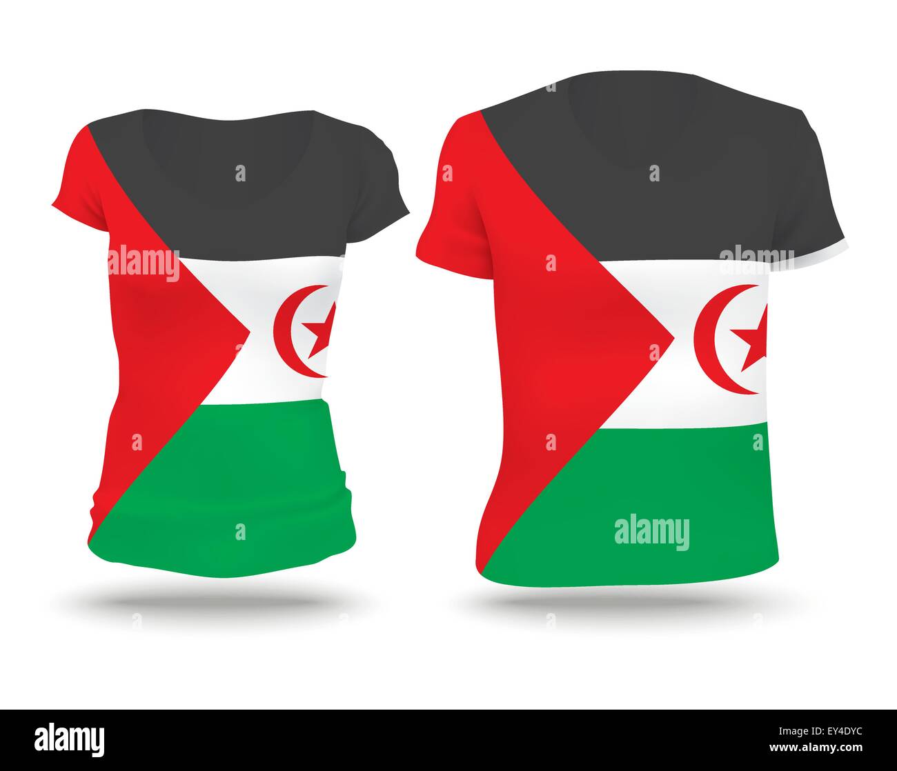 Shirt Drapeau du Sahara occidental - vector illustration Illustration de Vecteur