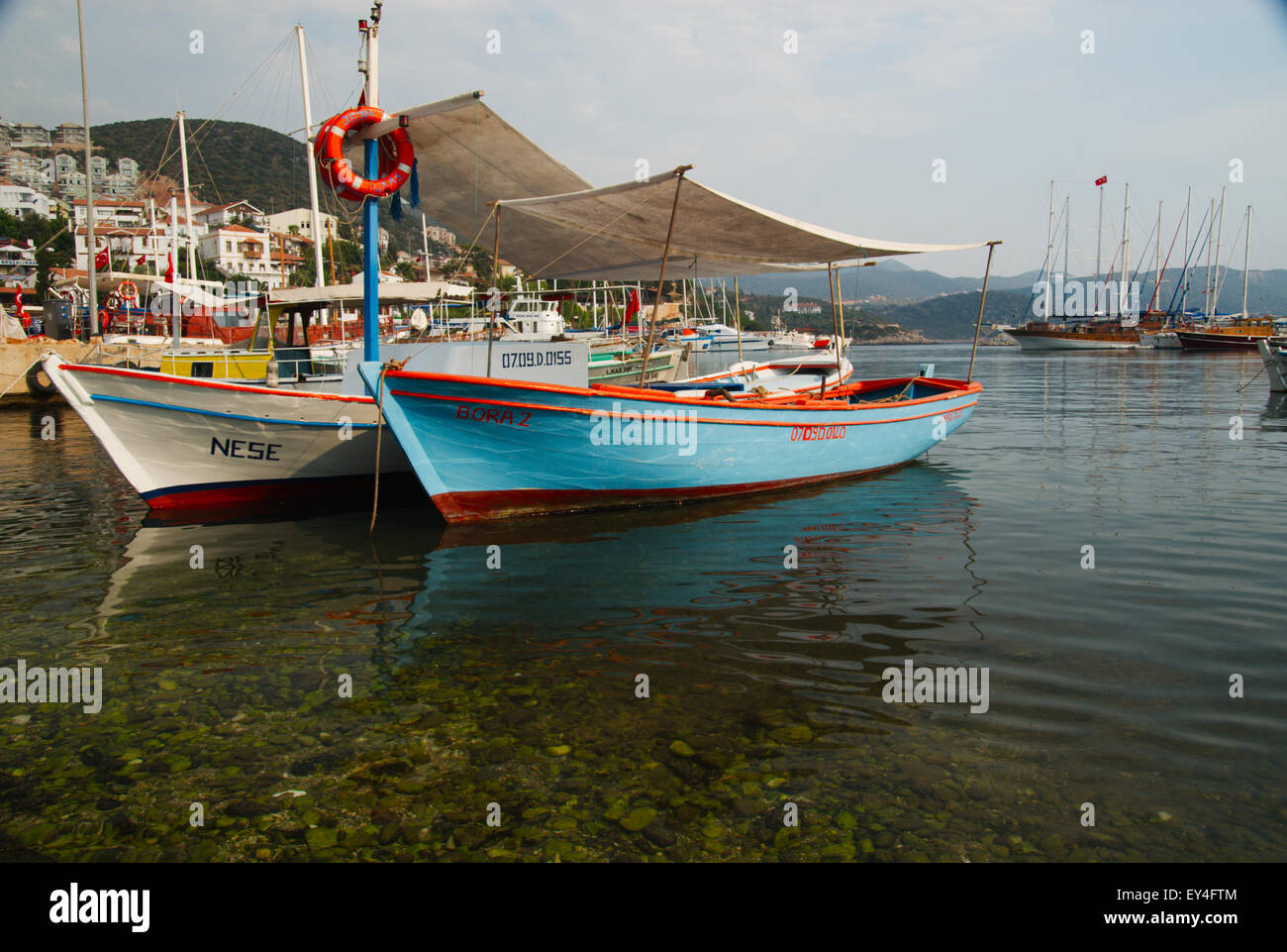 Des bateaux de pêche, Kas, Turquie Banque D'Images