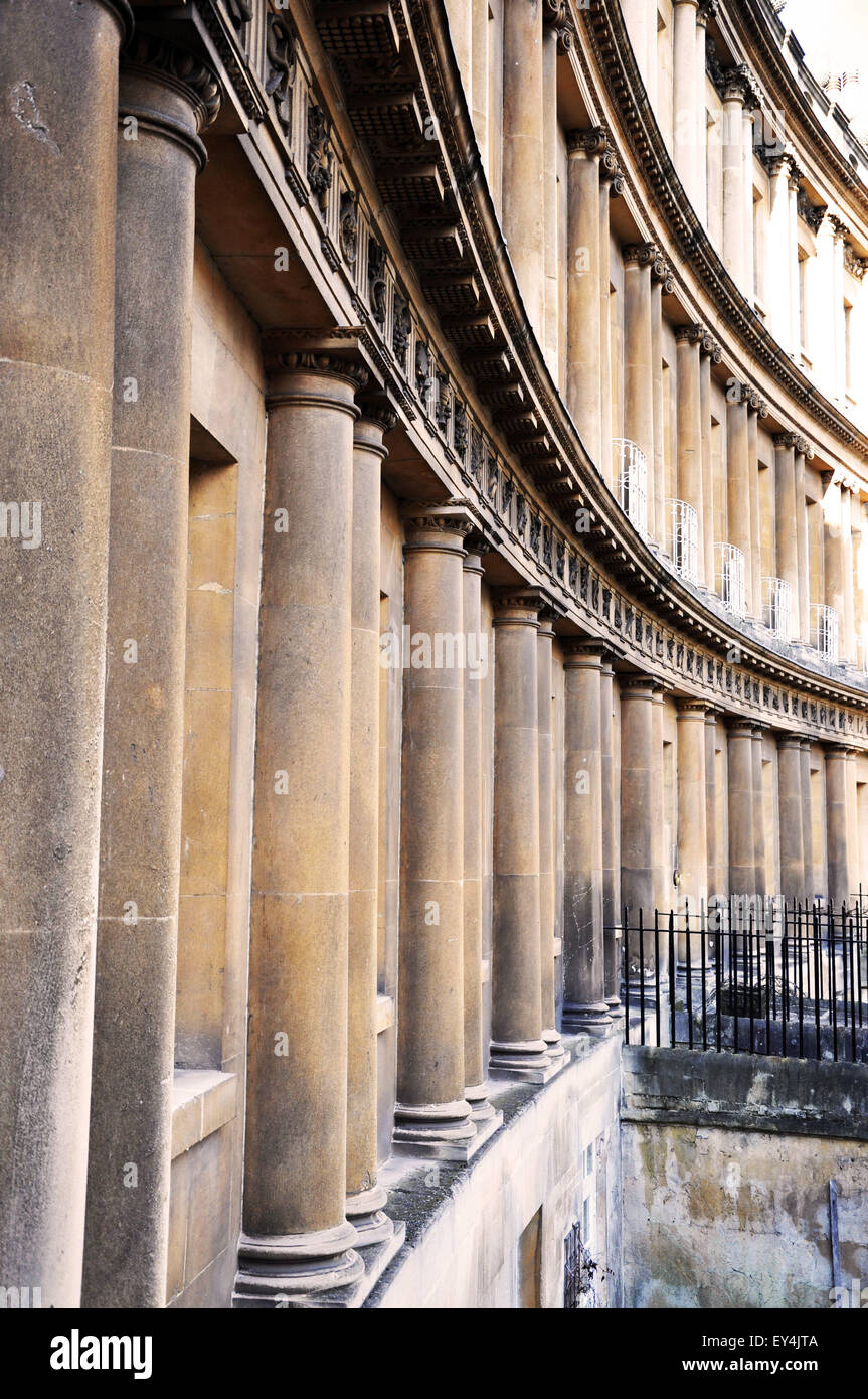 Le cirque, une célèbre rue géorgienne de Bath, Somerset, Royaume-Uni Banque D'Images