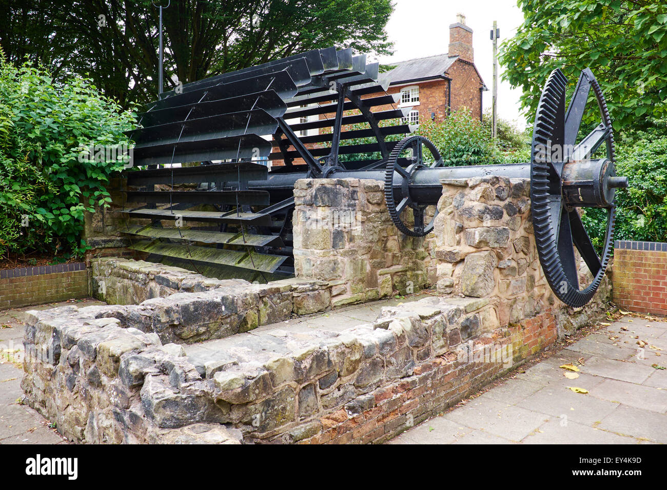 Reste de la vieille ville moulin construit par George Brewster en 1834 Mill Bank Stafford Staffordshire UK Banque D'Images