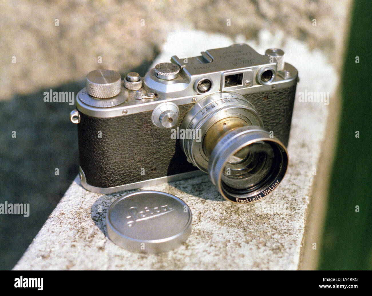 Vieux 35mm Leica Camera que j'ai obtenu un prêt d'un jour en 1978, n'a même pas la chance de l'essayer. Banque D'Images
