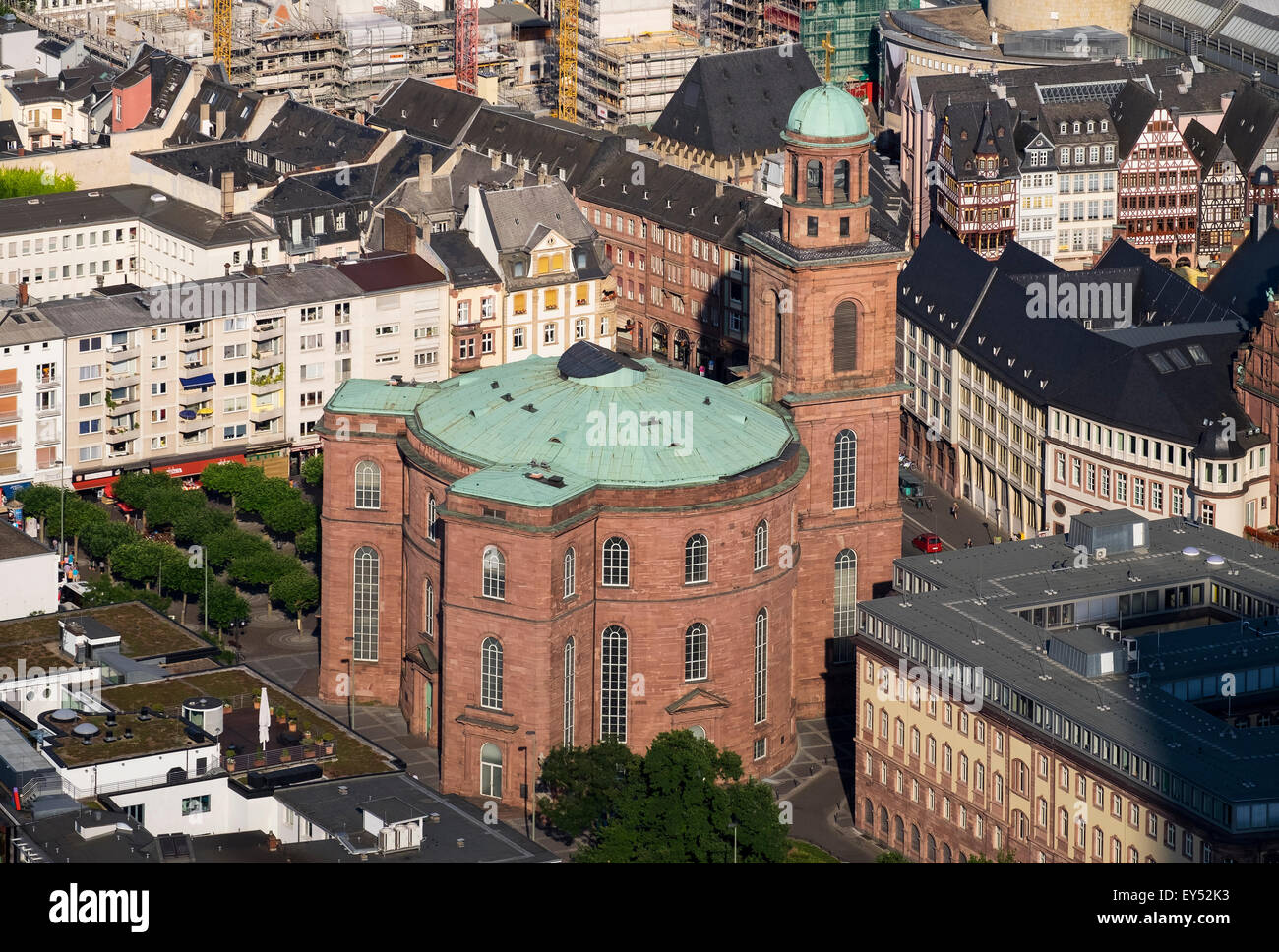 Paulskirche ou Eglise Saint-Paul, vue depuis la tour principale, Frankfurt am Main, Hesse, Allemagne Banque D'Images