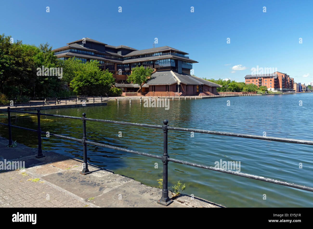 Cardiff County Council Hall, Atlantic Wharf, Cardiff, Pays de Galles, Royaume-Uni. Banque D'Images