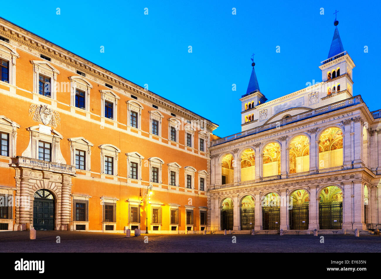 Palais du Latran et la Loggia delle Benedizioni, Rome Italie Banque D'Images