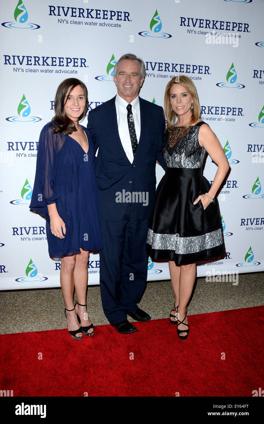 Riverkeeper Fisherman's Ball 2015 - Tapis rouge avec des arrivées : "kick", Kathleen Kennedy, Robert F. Kennedy Jr, Cheryl Hines Où : New York City, New York, United States Quand : 20 mai 2015 Banque D'Images