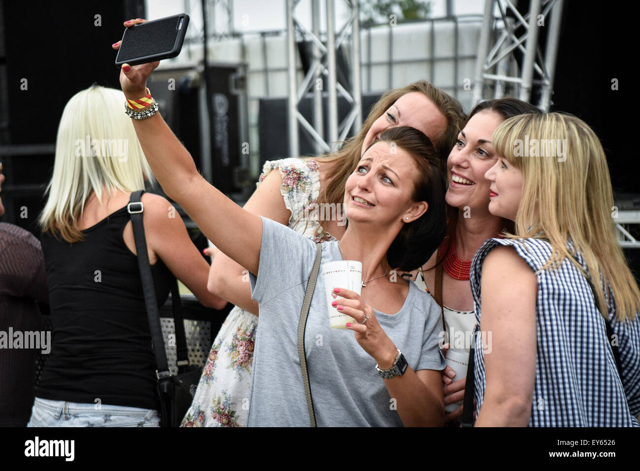 À l'auditoire du Festival 2015 Brentwood. Banque D'Images