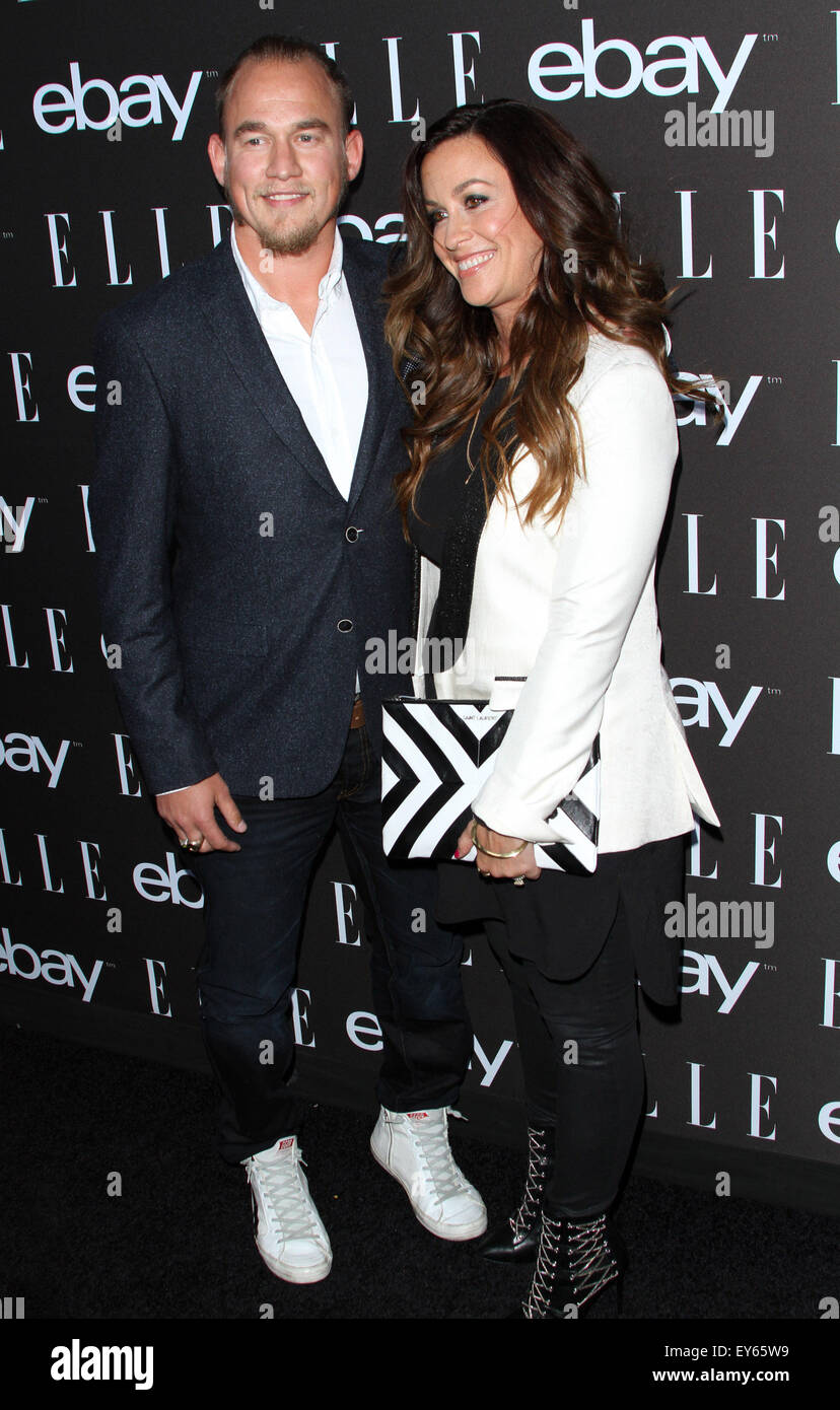 6Th Annual ELLE Women in Music célébration présenté par eBay tenue au Boulevard 3 - Arrivées en vedette : Alanis Morissette et mari Mario Treadway Où : Hollywood, California, United States Quand : 20 mai 2015 Banque D'Images