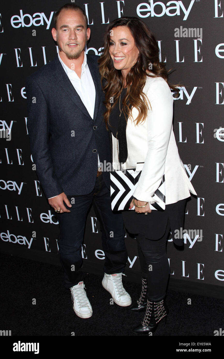 6Th Annual ELLE Women in Music célébration présenté par eBay tenue au Boulevard 3 - Arrivées en vedette : Alanis Morissette et mari Mario Treadway Où : Hollywood, California, United States Quand : 20 mai 2015 Banque D'Images