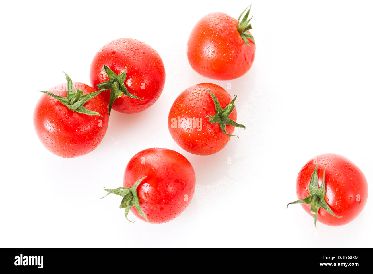 Tomates cerises fraîches Banque D'Images