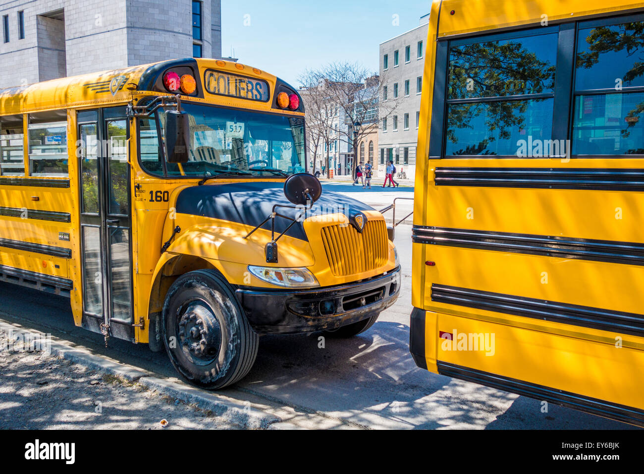 Autobus scolaire à Montréal, Canada Banque D'Images