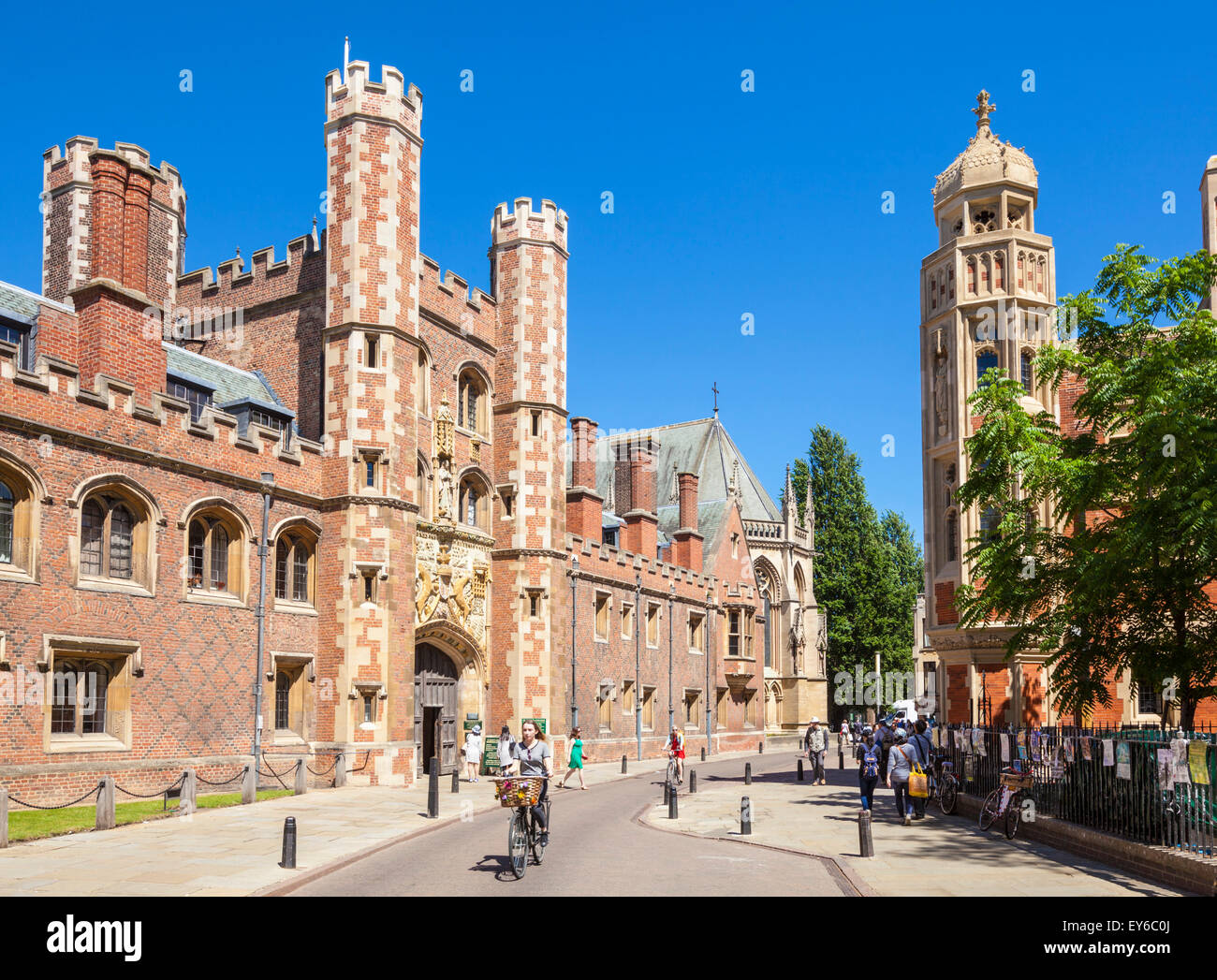 L'entrée au Collège St Johns St Johns Street Cambridge University Cambridge Cambridgeshire England UK GB EU Europe Banque D'Images