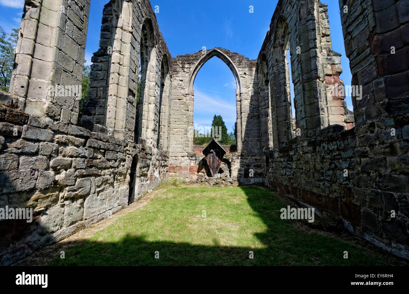 Château d'Ashby De La Zouch dans le Leicestershire, Angleterre. Les ruines sont énumérées de Grade 1, géré par l'English Heritage Banque D'Images