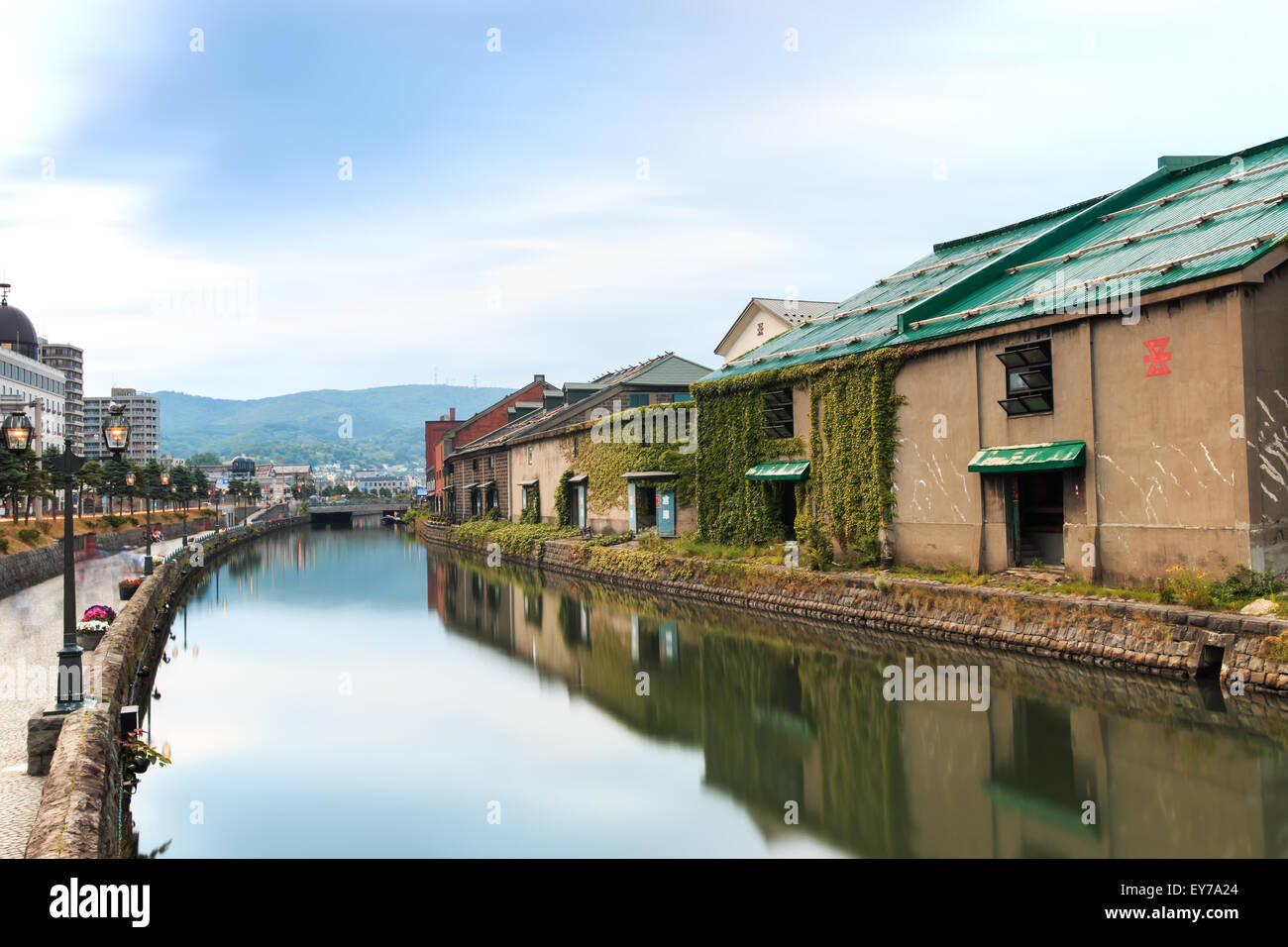Otaru, canal historique et warehousedistrict à Hokkaido, Japon Banque D'Images