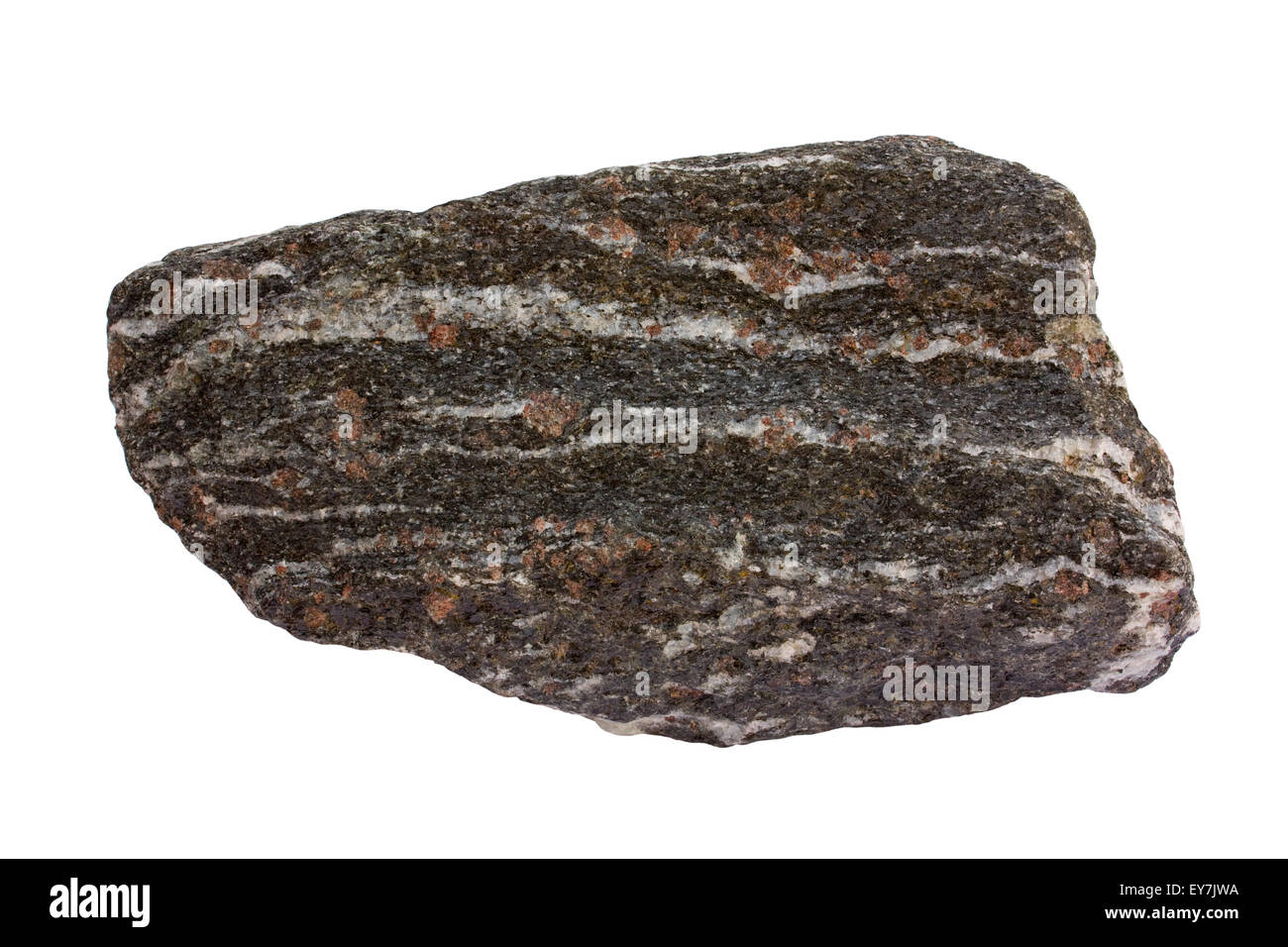 Des amphibolites à grenat Banque D'Images